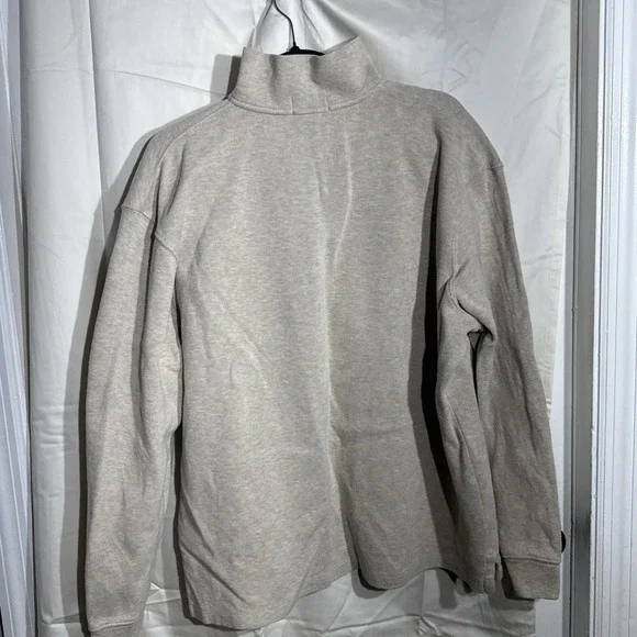 Polo Ralph Lauren Sweater Beige Pullover Quarter Zip Sweatshirt Pony Mens XL - Picture 6 of 6